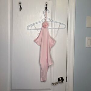 AFRM Pink Halter Neck Top